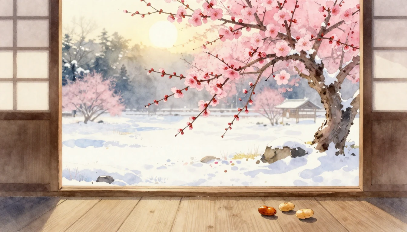 A beautiful watercolor painting depicting the transition fro...