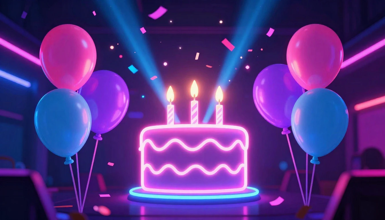 A vibrant and energetic neon-style illustration representing...