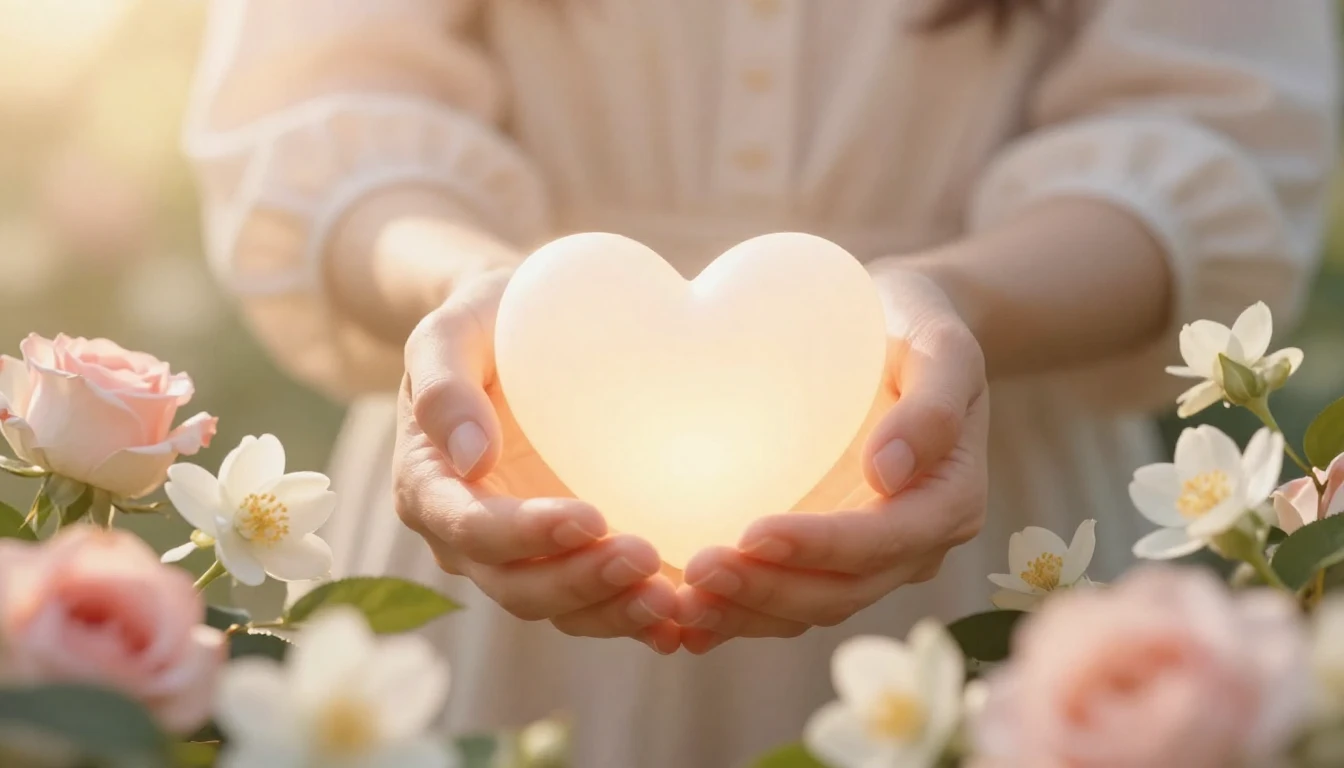 A beautiful and heartwarming scene of a loving mother's hand...