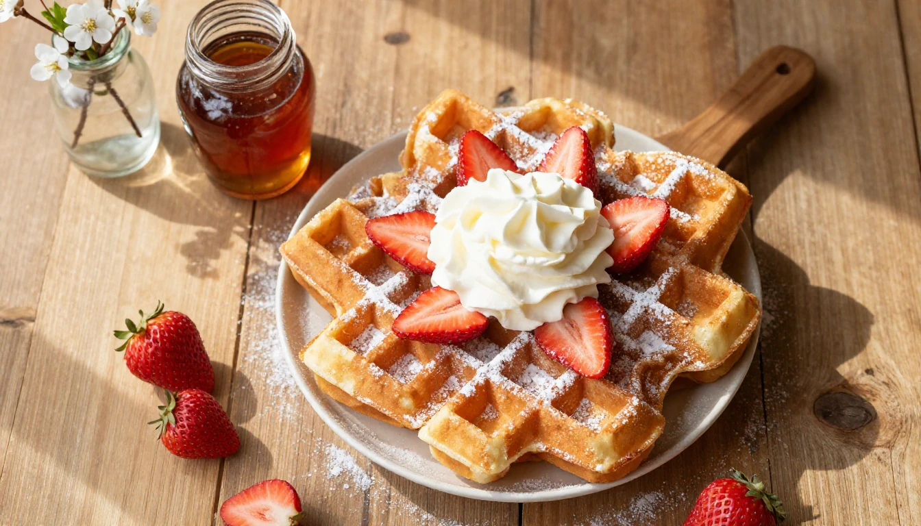 A beautifully detailed top-down view of a rustic wooden tabl...