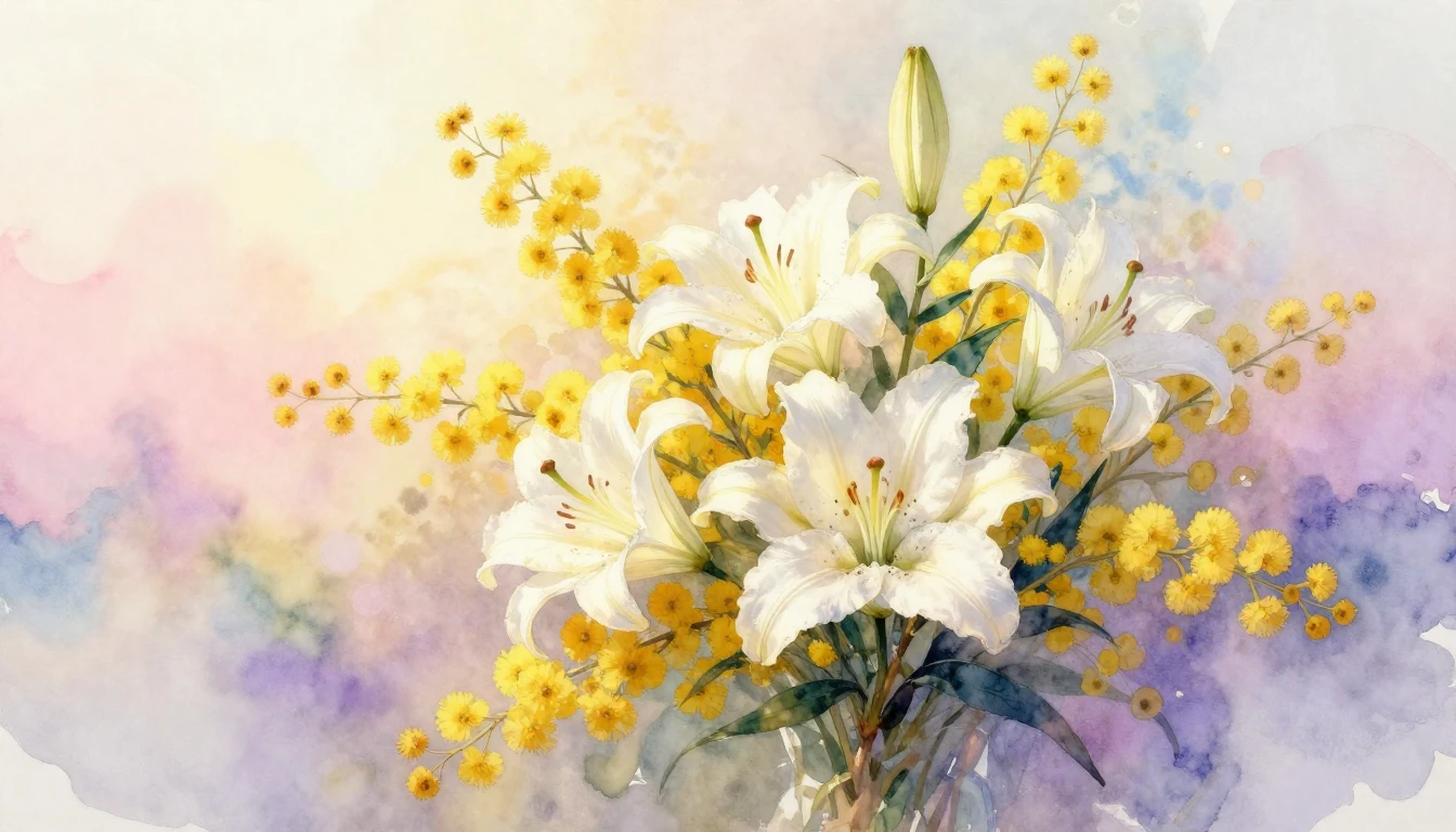 A soft and elegant watercolor painting celebrating the essen...