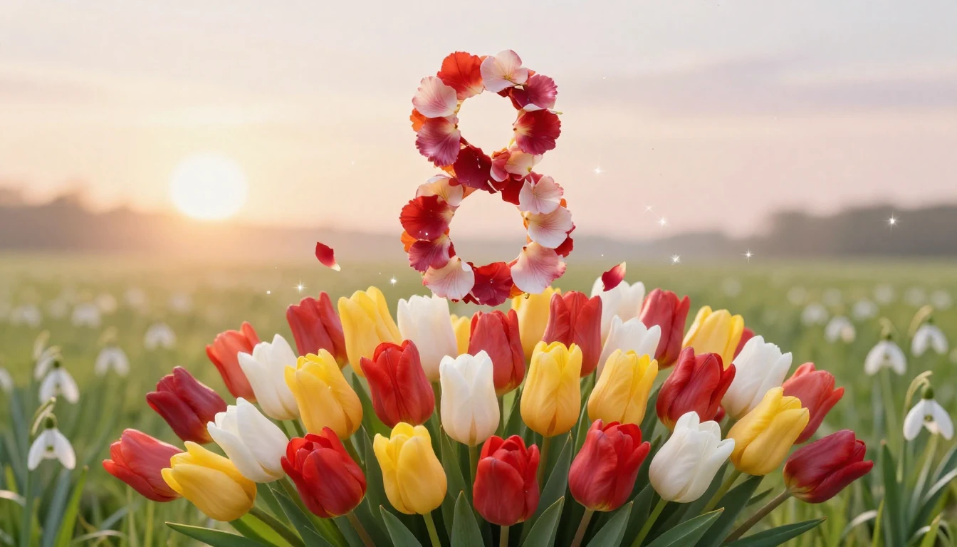 A beautiful and festive composition for International Women'...