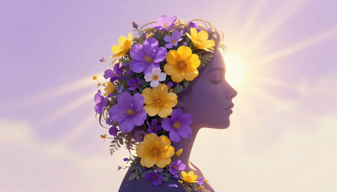 A vibrant and symbolic digital art piece representing growth...