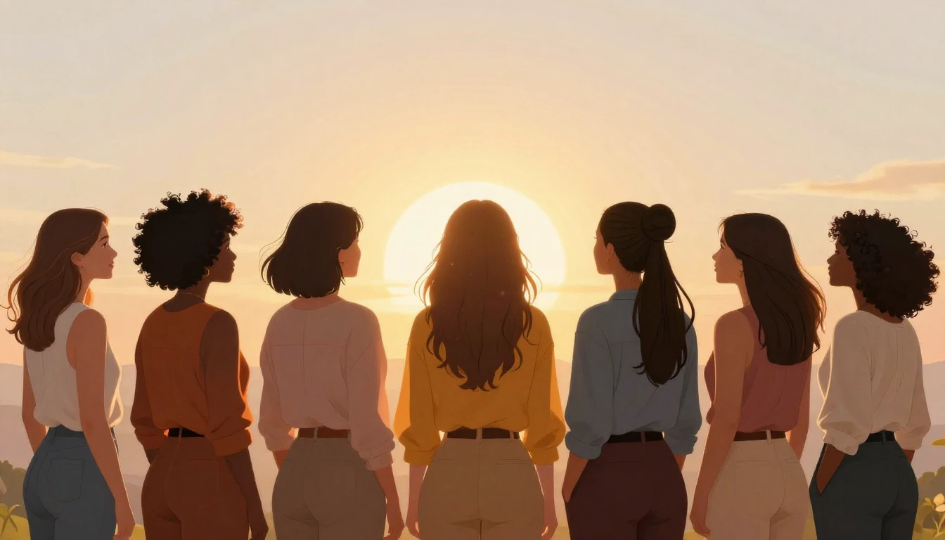 A powerful and inspiring illustration of a diverse group of ...