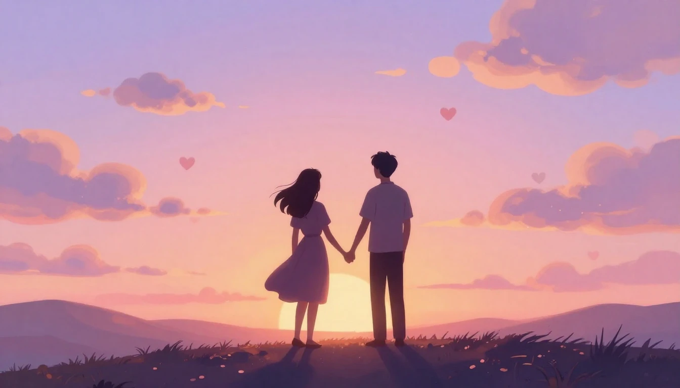 A romantic artistic illustration representing Valentine's Da...