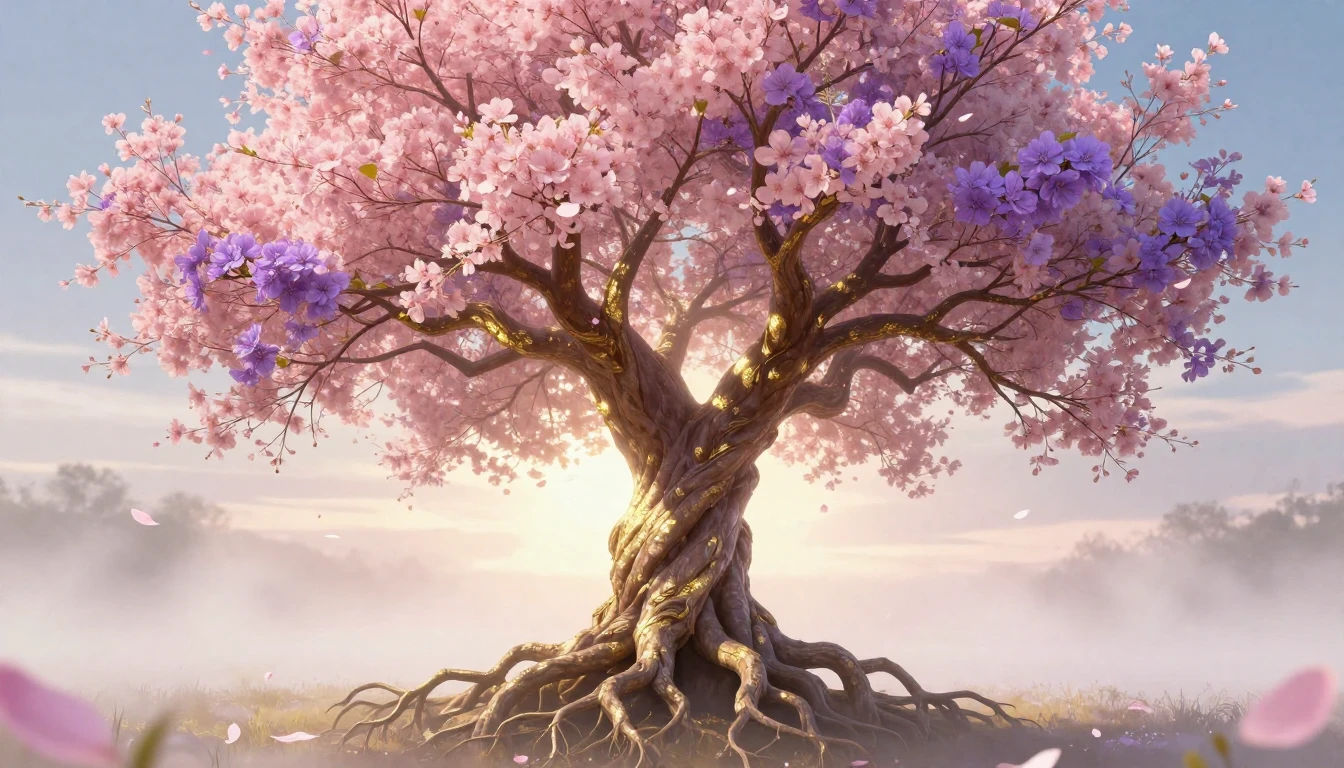 A breathtaking and symbolic visual representing growth and e...