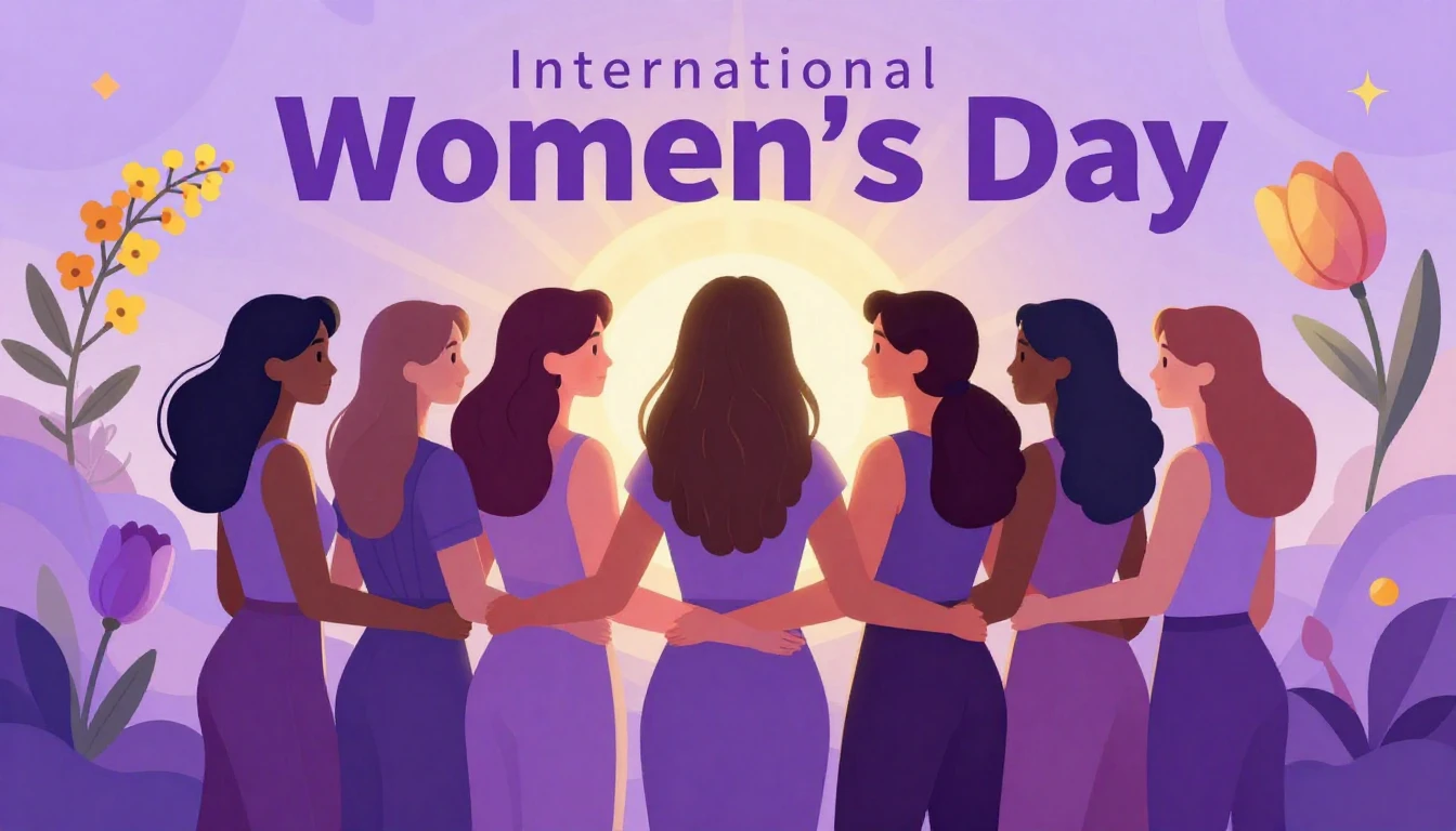 A vibrant digital art illustration celebrating International...