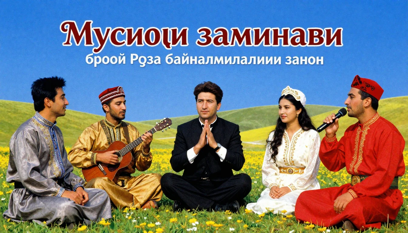 Album cover art for instrumental music about Мусиқии заминав...