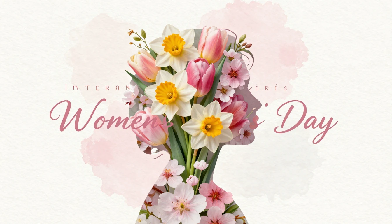 An artistic and elegant album cover celebrating Internationa...