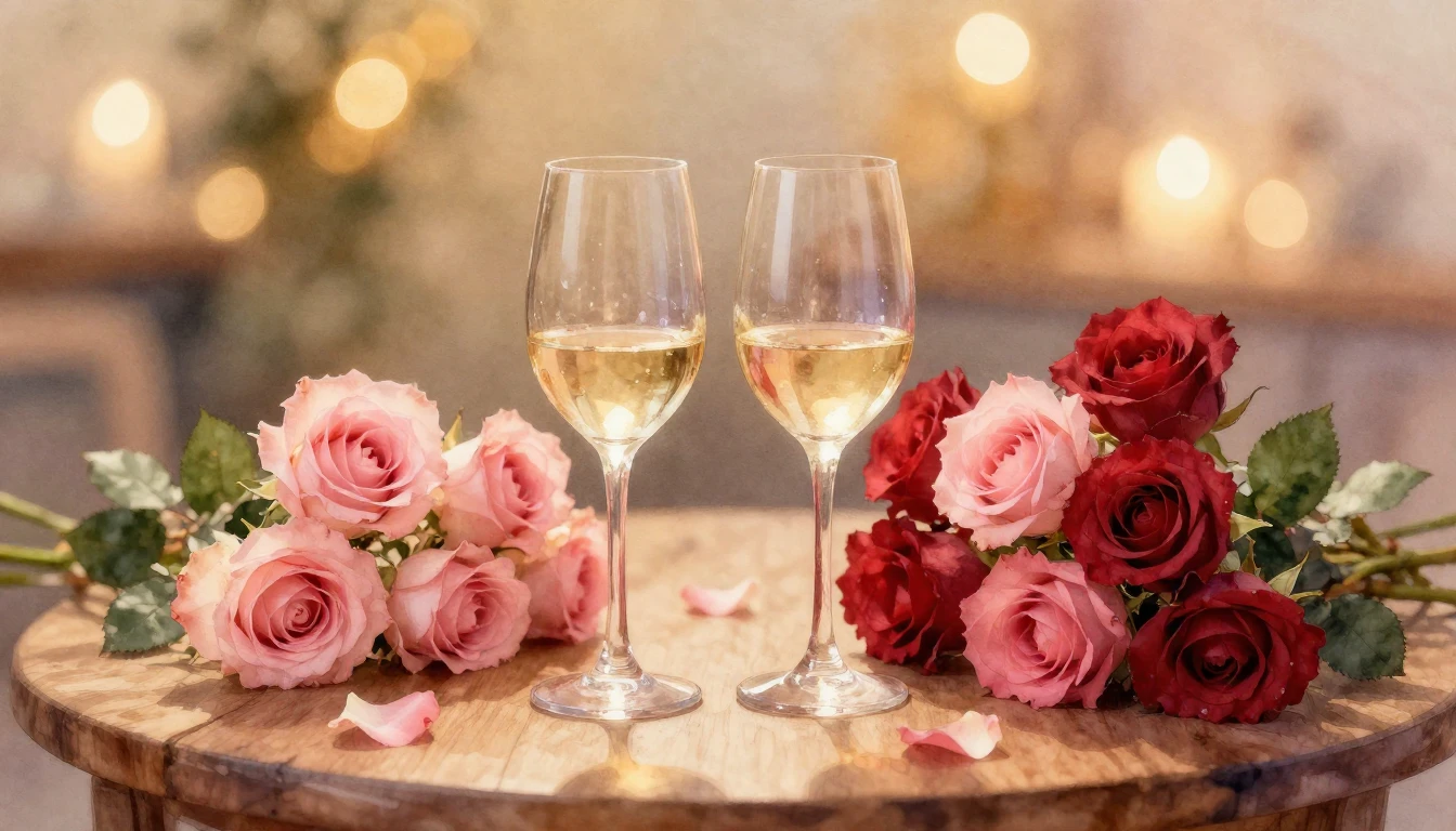 A soft and dreamy watercolor painting depicting a cozy, cand...