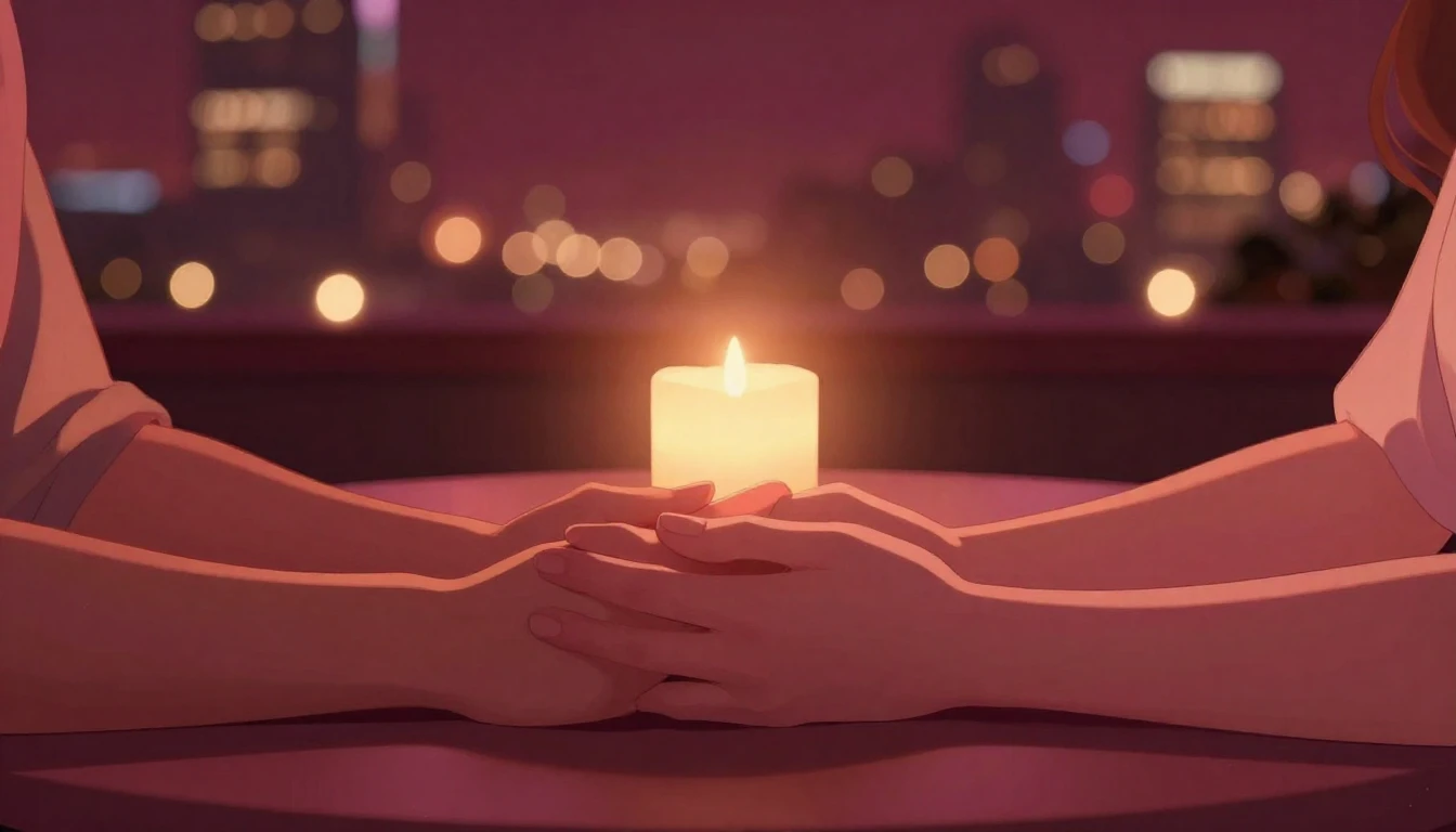 A romantic and dreamy digital art illustration for a music a...