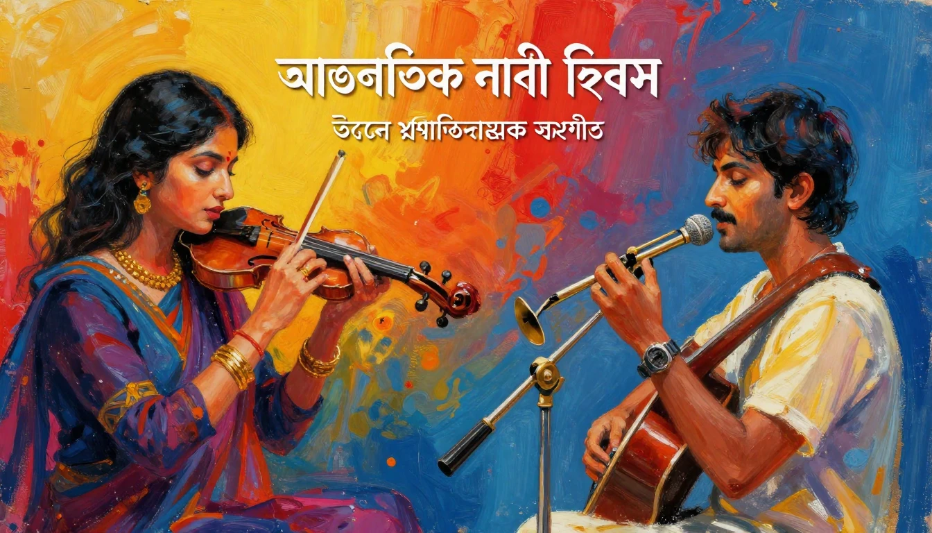 Album cover art for instrumental music about আন্তর্জাতিক নার...