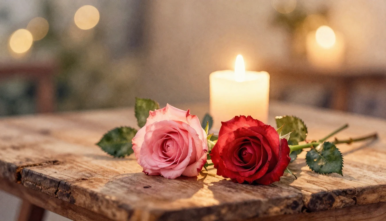 A dreamy and romantic watercolor painting depicting two deli...