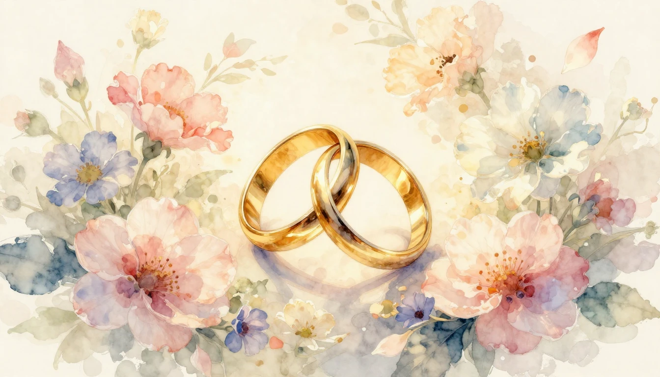 A beautiful and ethereal watercolor painting depicting two i...