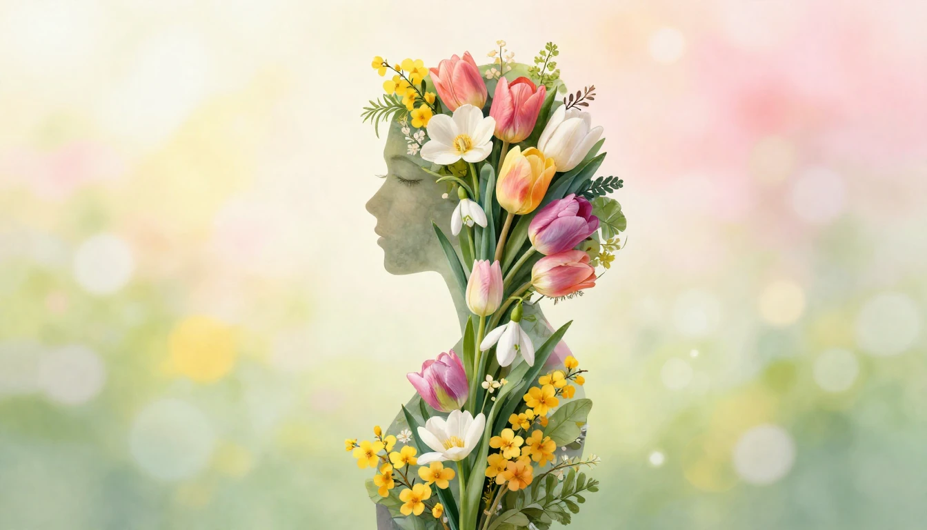 A beautiful, soft, and artistic illustration representing In...