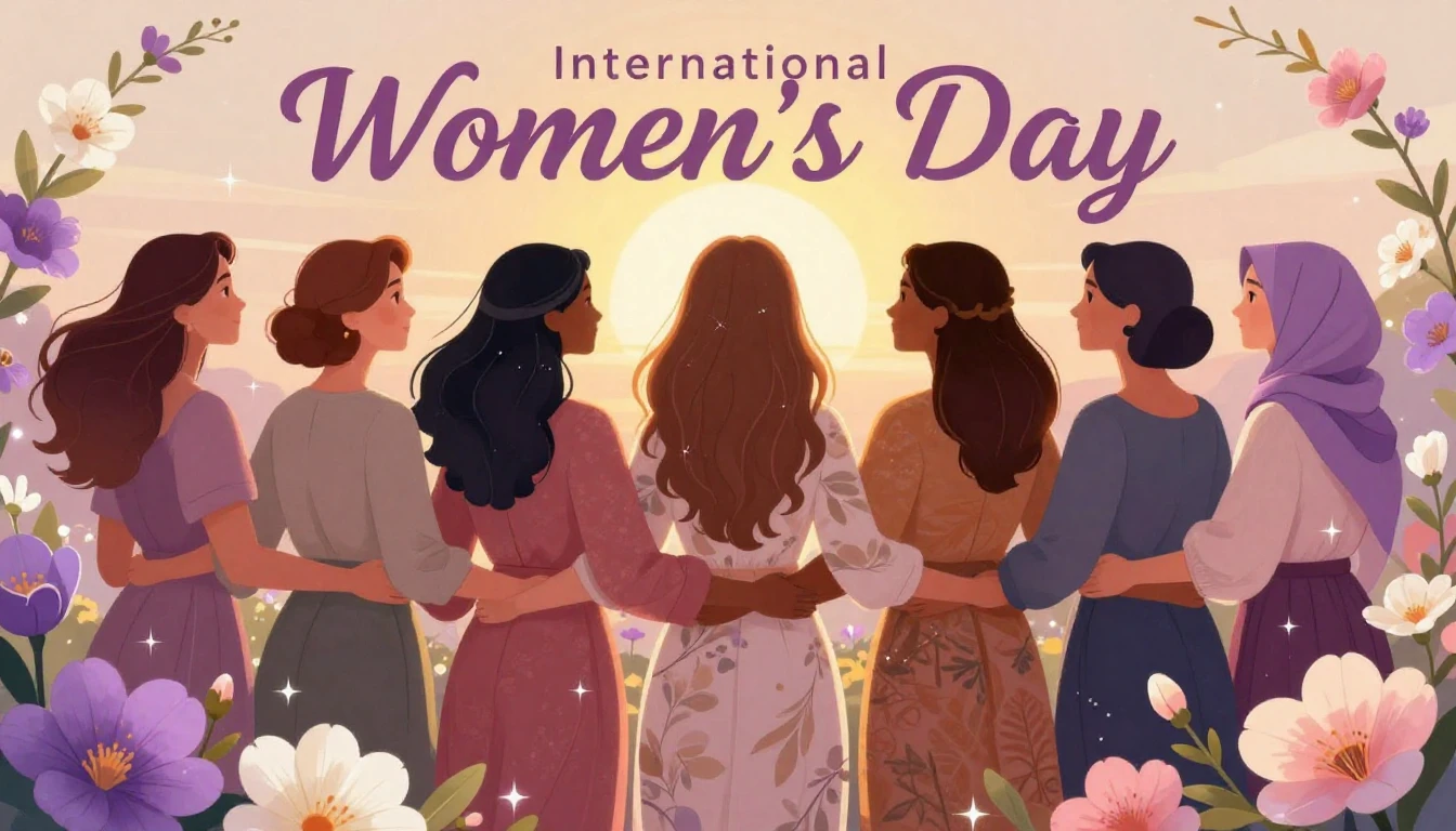 A vibrant digital art illustration celebrating International...