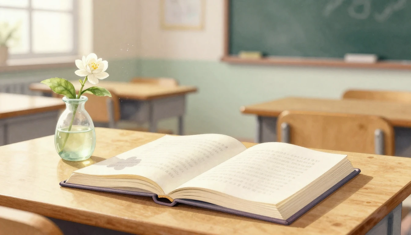 A beautiful watercolor painting of an open book on a wooden ...