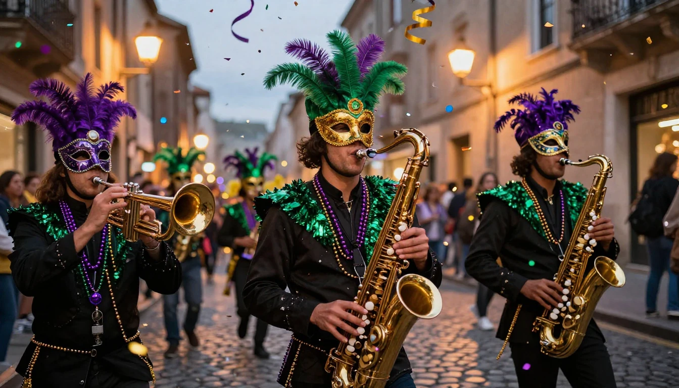 A vibrant and festive scene capturing the essence of a carni...