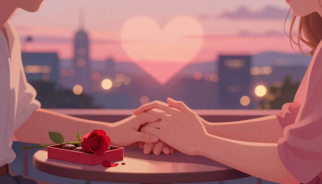 A romantic and dreamy illustration for a Valentine's Day son...