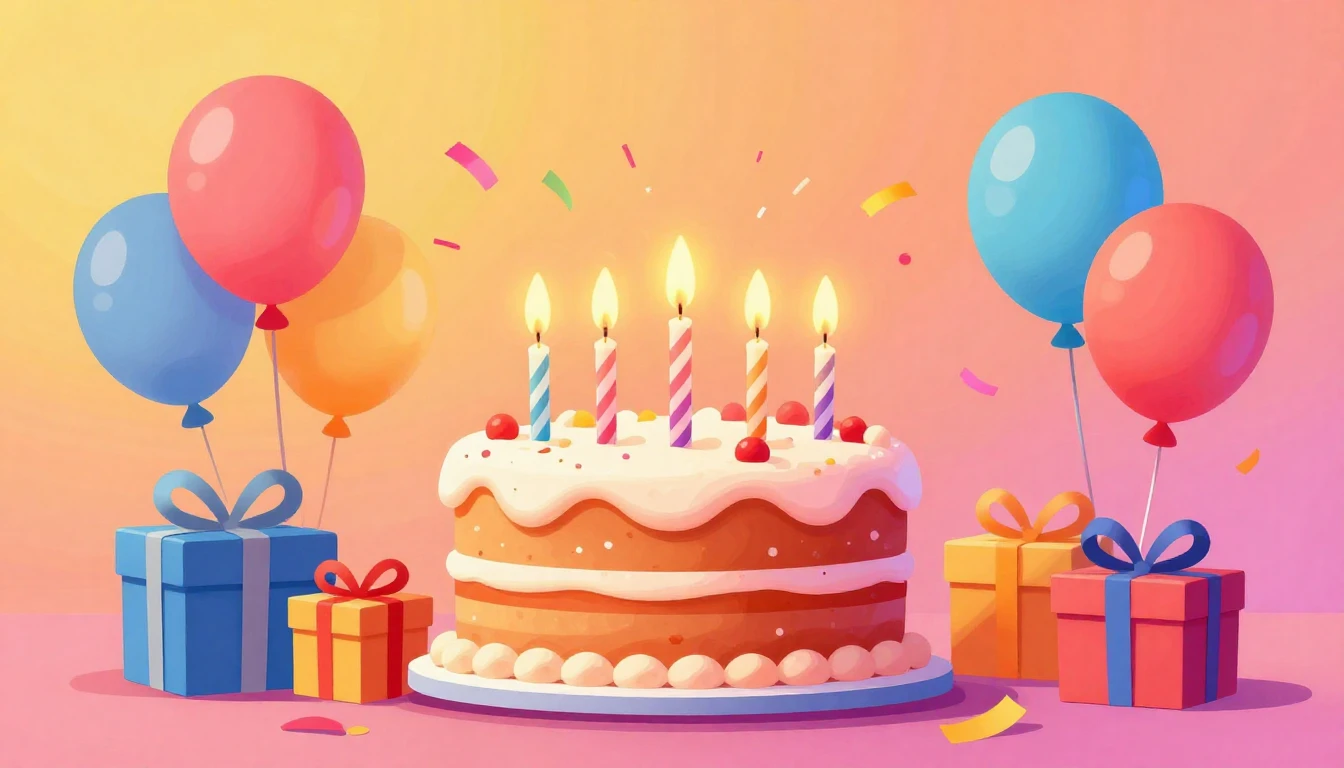 A vibrant and colorful digital art illustration of a joyful ...