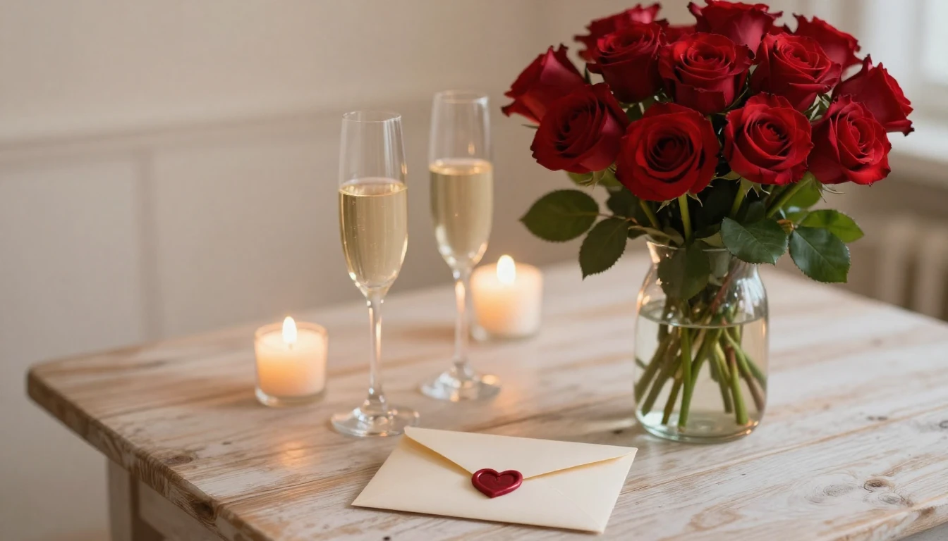 A romantic and intimate still life composition suitable for ...