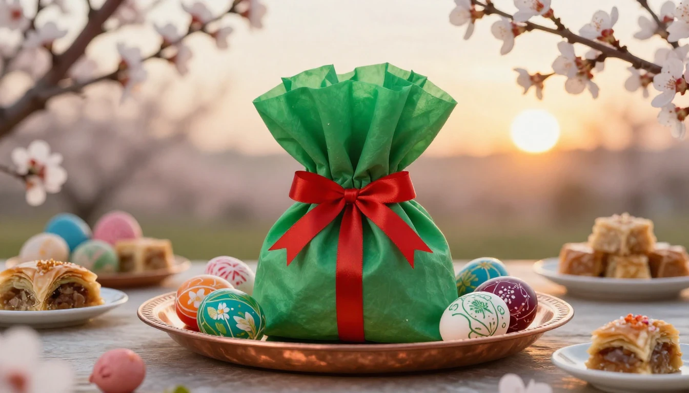 A vibrant and artistic scene celebrating the spring equinox....