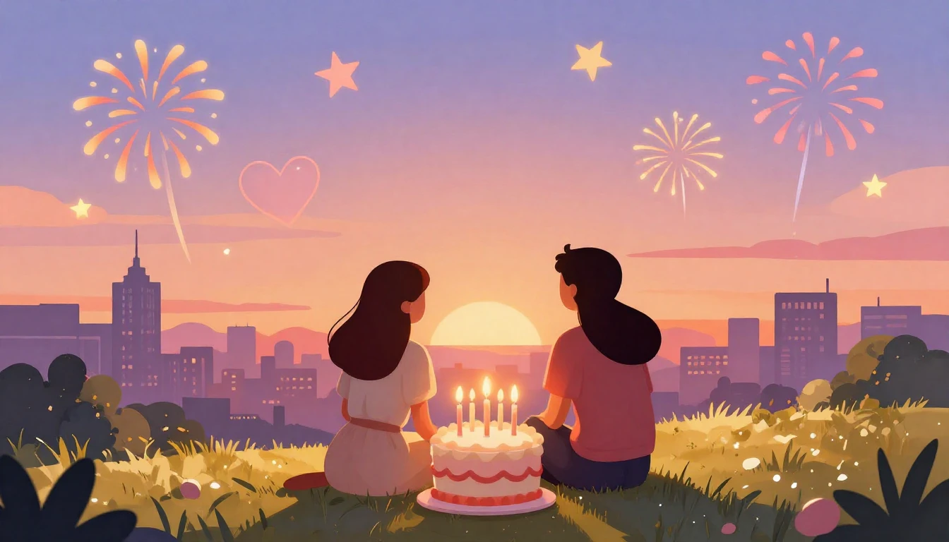 A vibrant and joyful digital art illustration representing f...