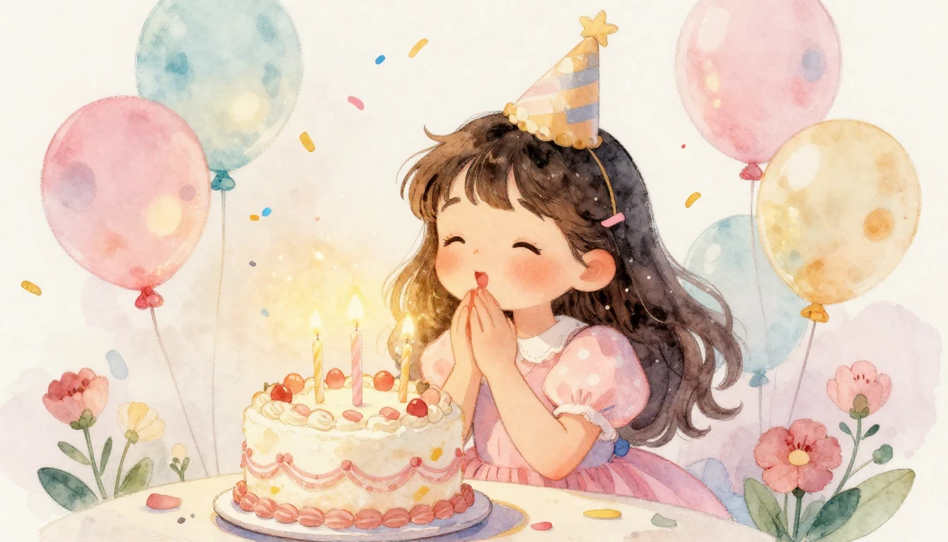 A heartwarming and whimsical watercolor illustration of a ha...