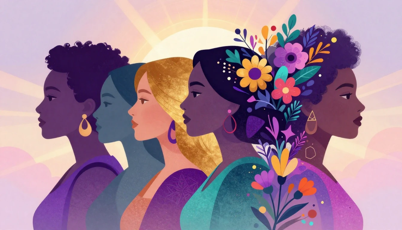 A vibrant and empowering conceptual illustration celebrating...