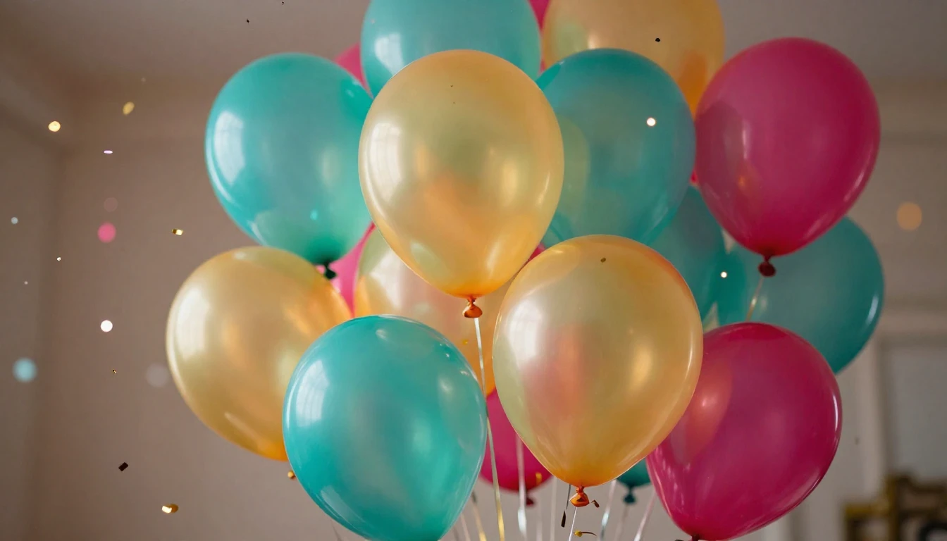 A festive and colorful scene celebrating a special occasion....