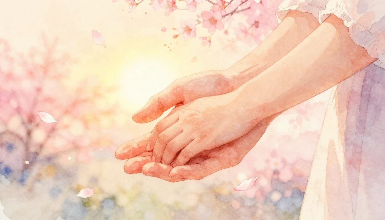 A warm and emotive watercolor illustration for a song dedica...