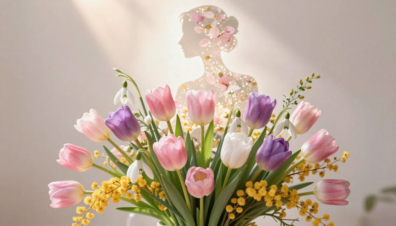 A beautiful and elegant composition symbolizing Women's Day....