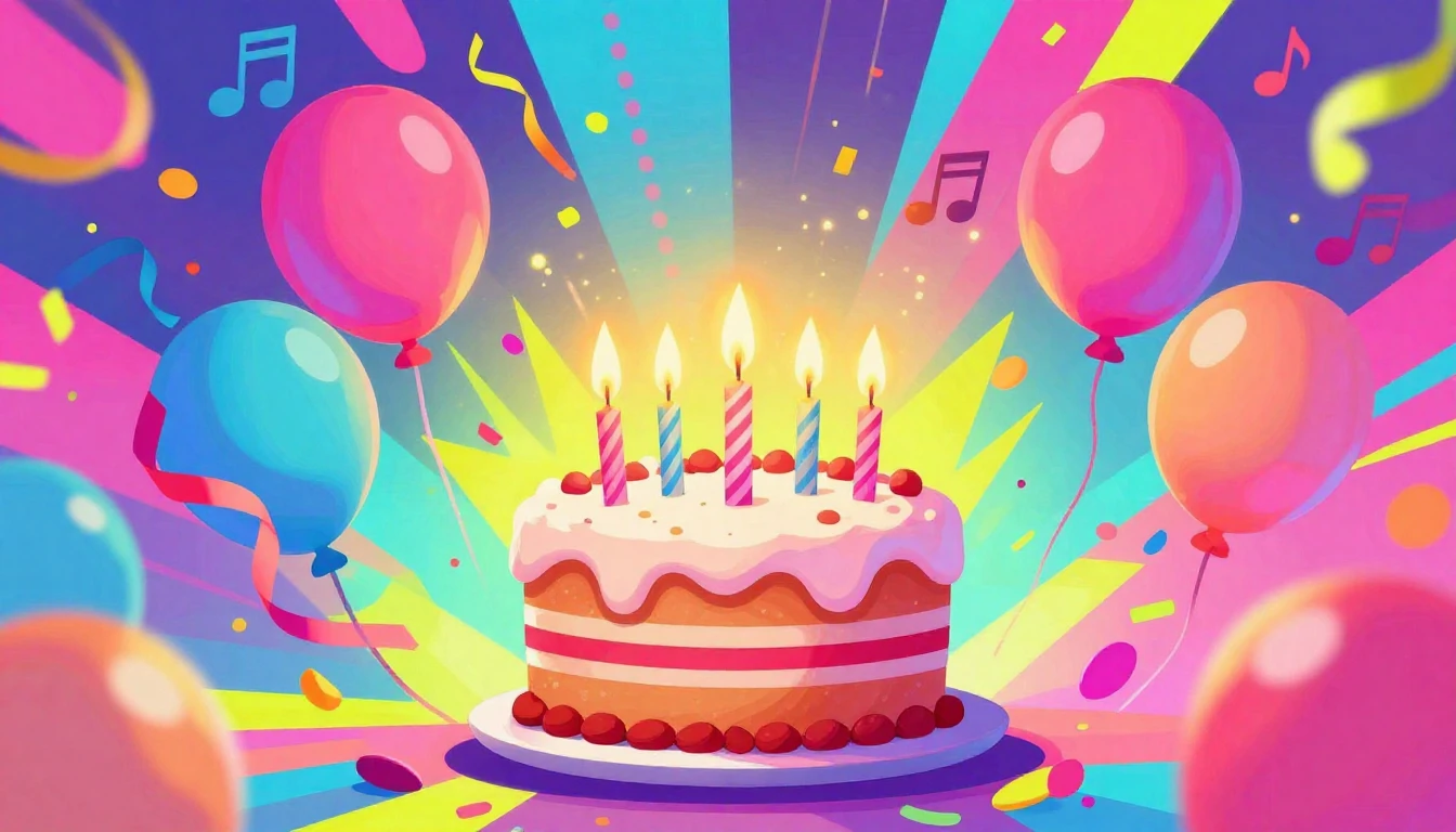 A vibrant and colorful digital art illustration representing...