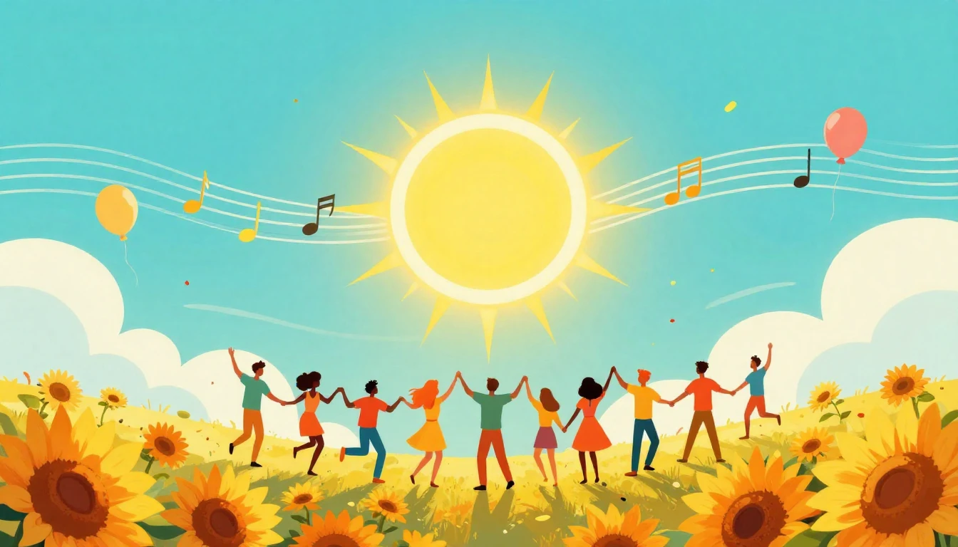 A vibrant and uplifting digital art illustration symbolizing...