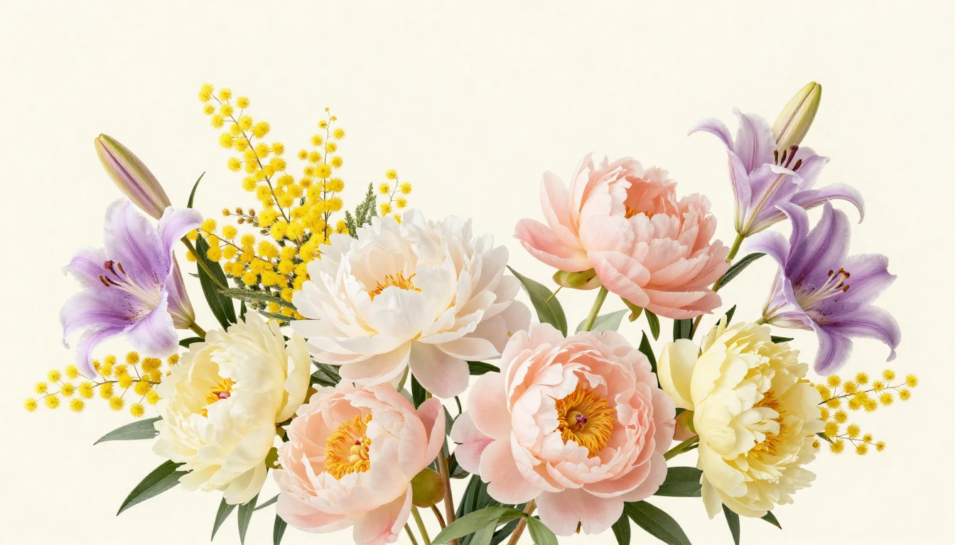 A beautiful and delicate composition of blooming spring flow...