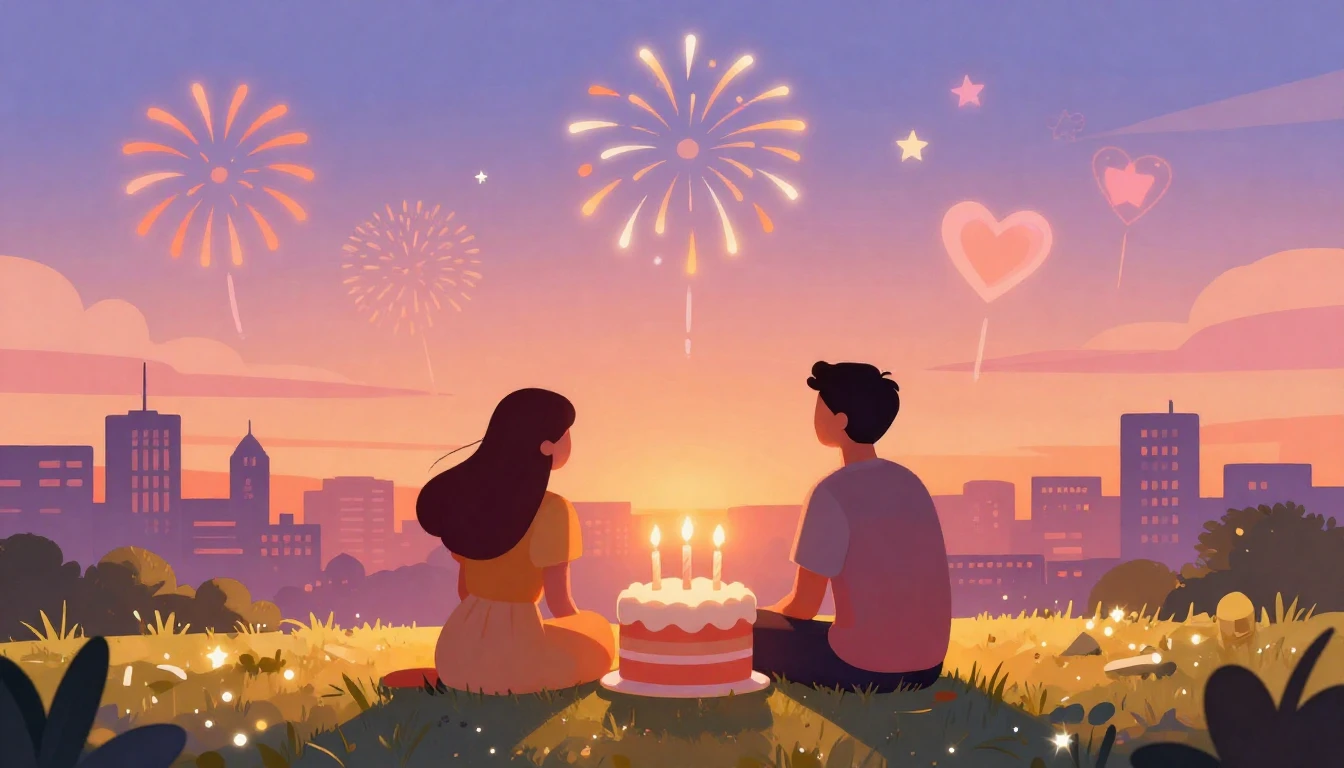 A vibrant and joyful digital art illustration representing f...