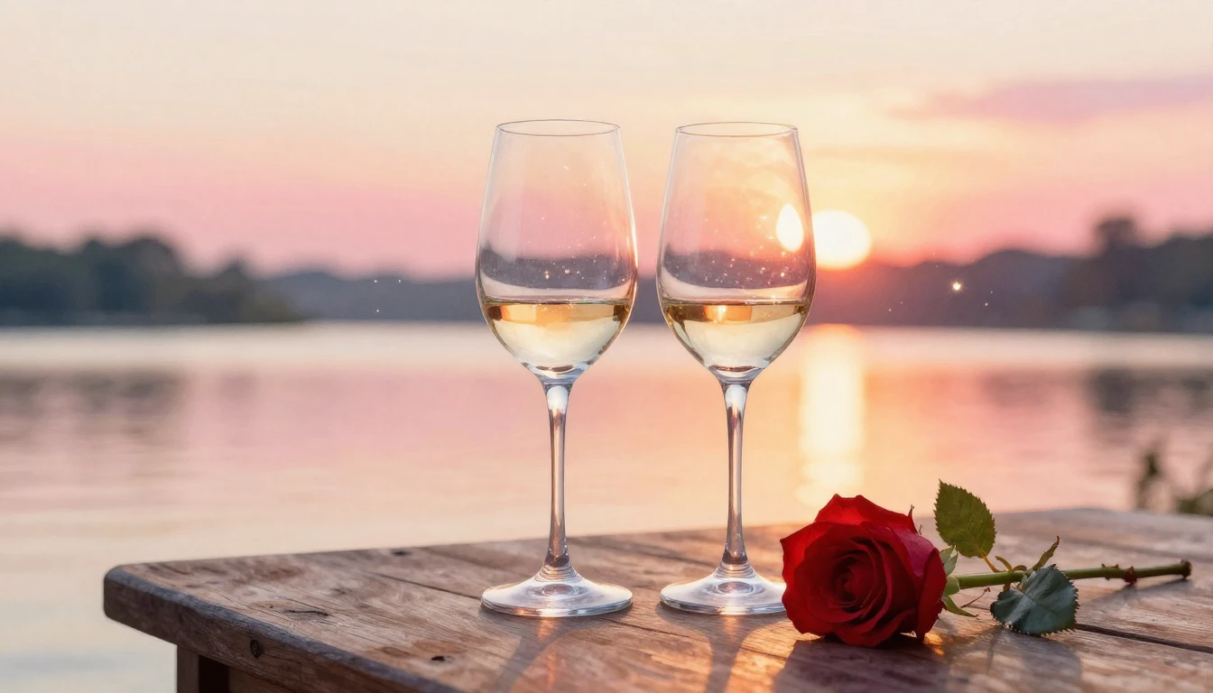 A beautiful and delicate watercolor painting of two elegant ...