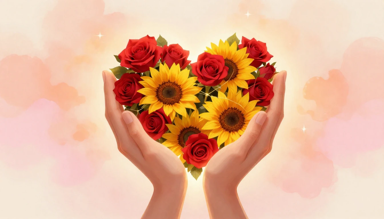 A heartwarming and artistic composition symbolizing Love and...