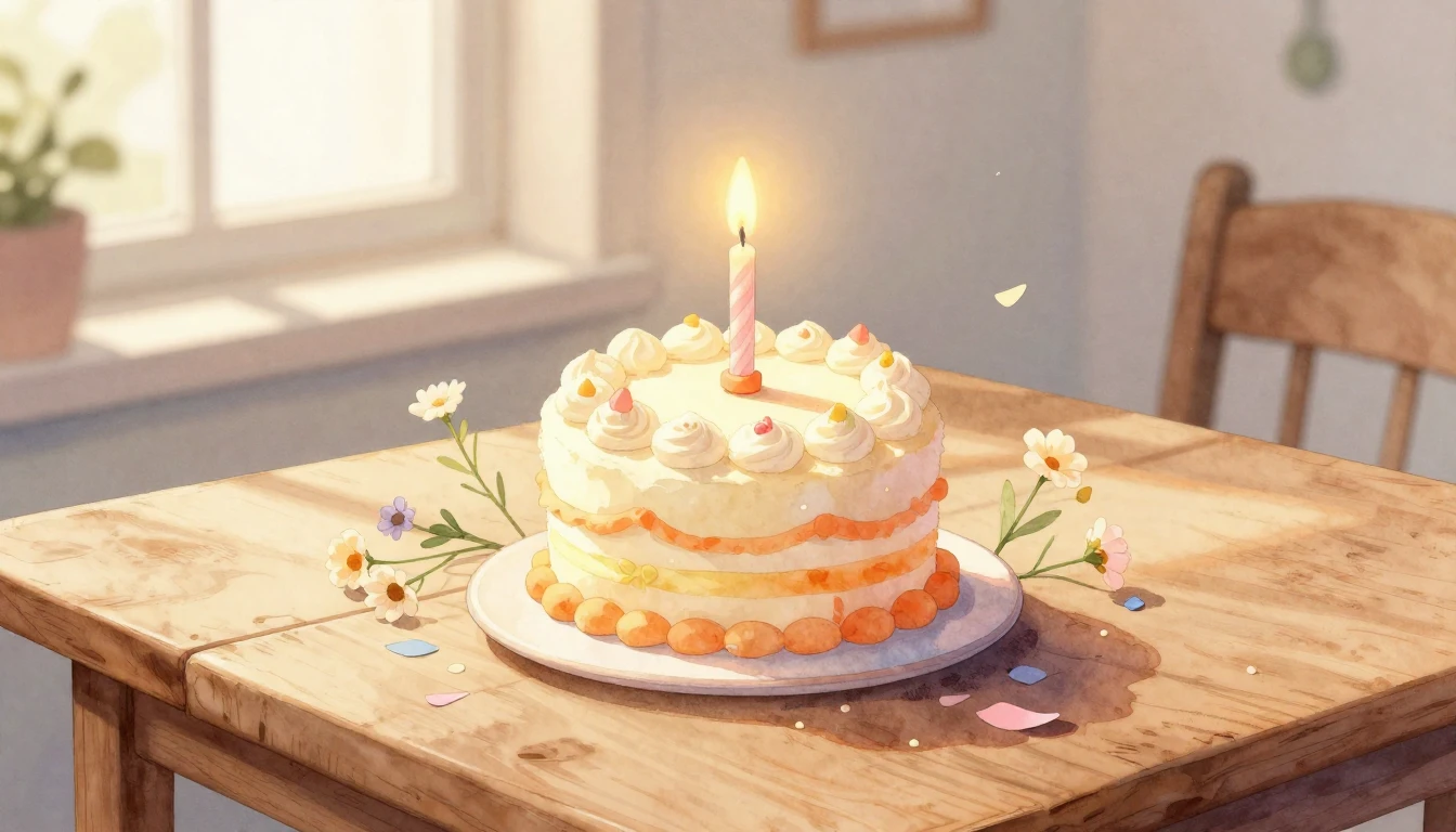 A beautiful watercolor illustration of a small, elegant birt...