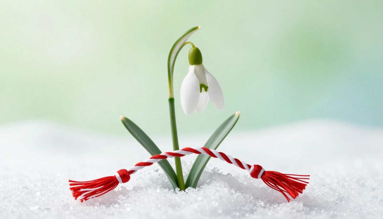 A delicate composition featuring the traditional symbols of ...