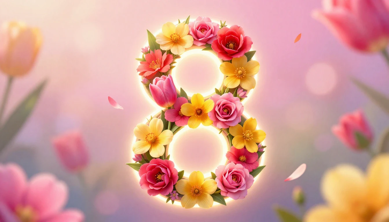 A vibrant and celebratory illustration for International Wom...