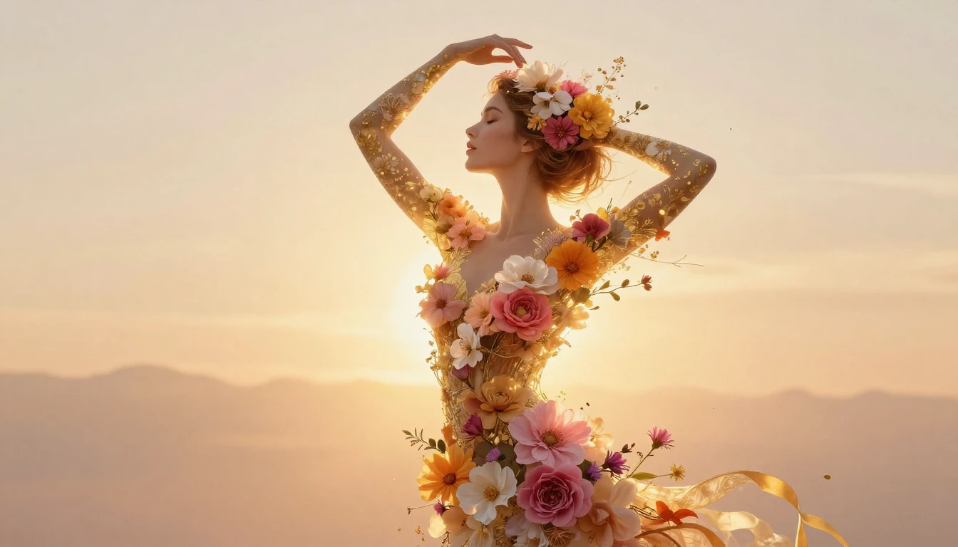 A beautiful abstract representation of a woman's silhouette ...