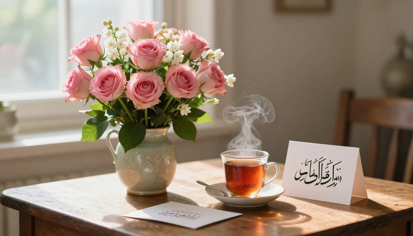 A heartwarming and cozy still life scene celebrating a birth...