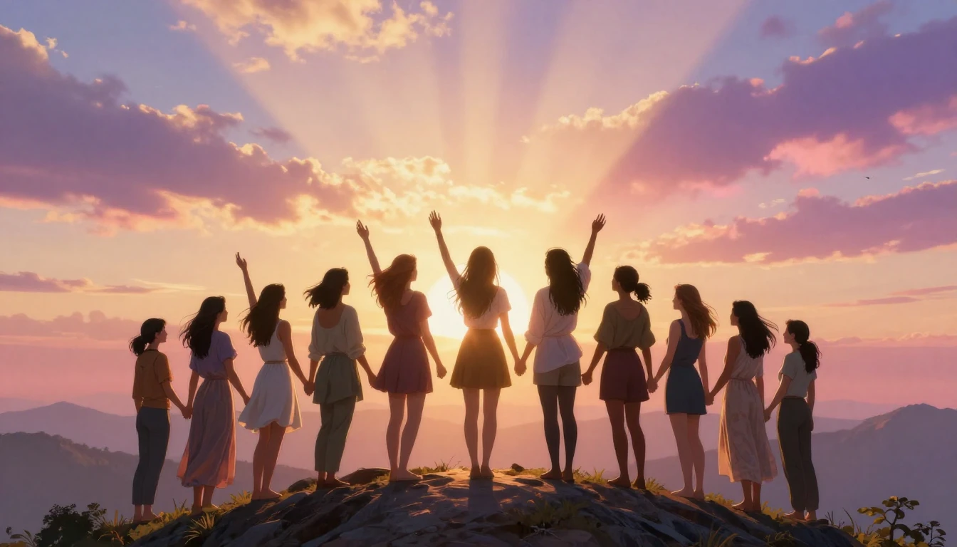 A powerful and inspiring illustration of a diverse group of ...