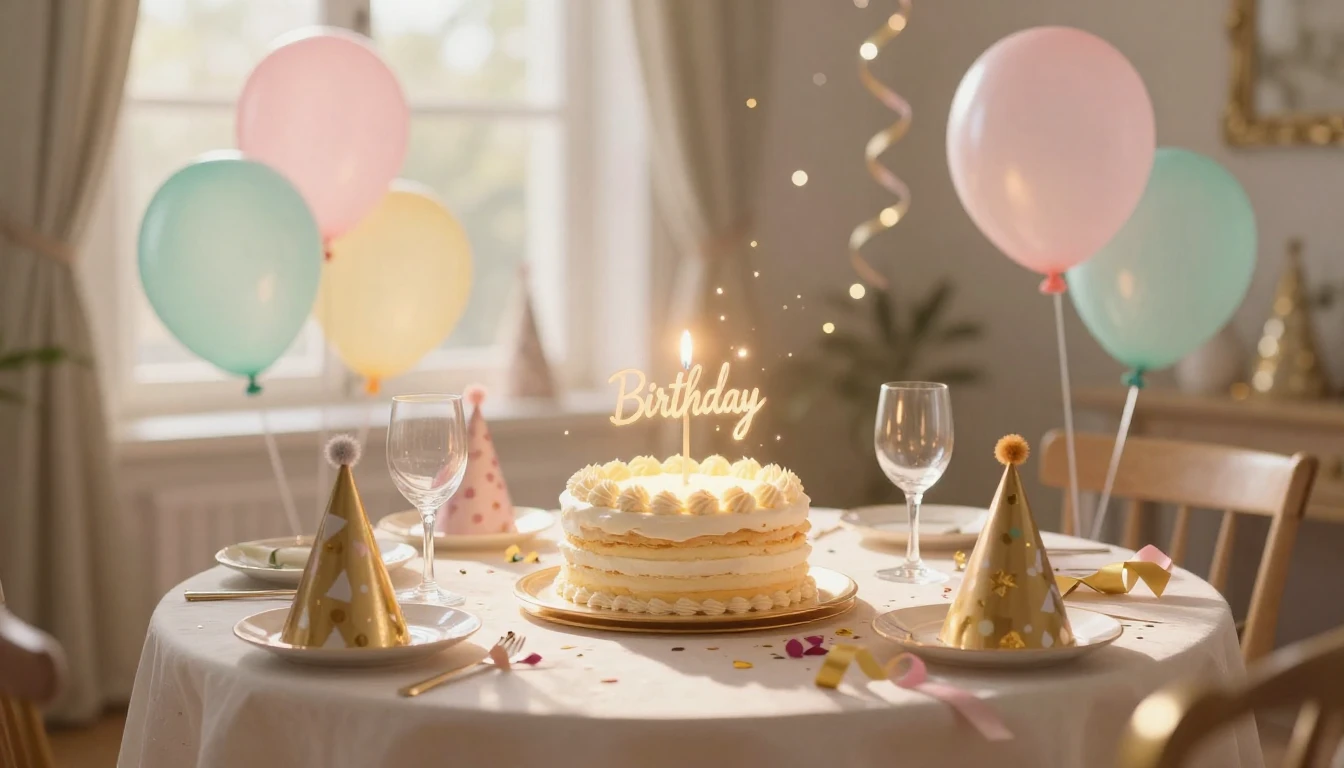 A festive and warm scene featuring a beautifully decorated t...