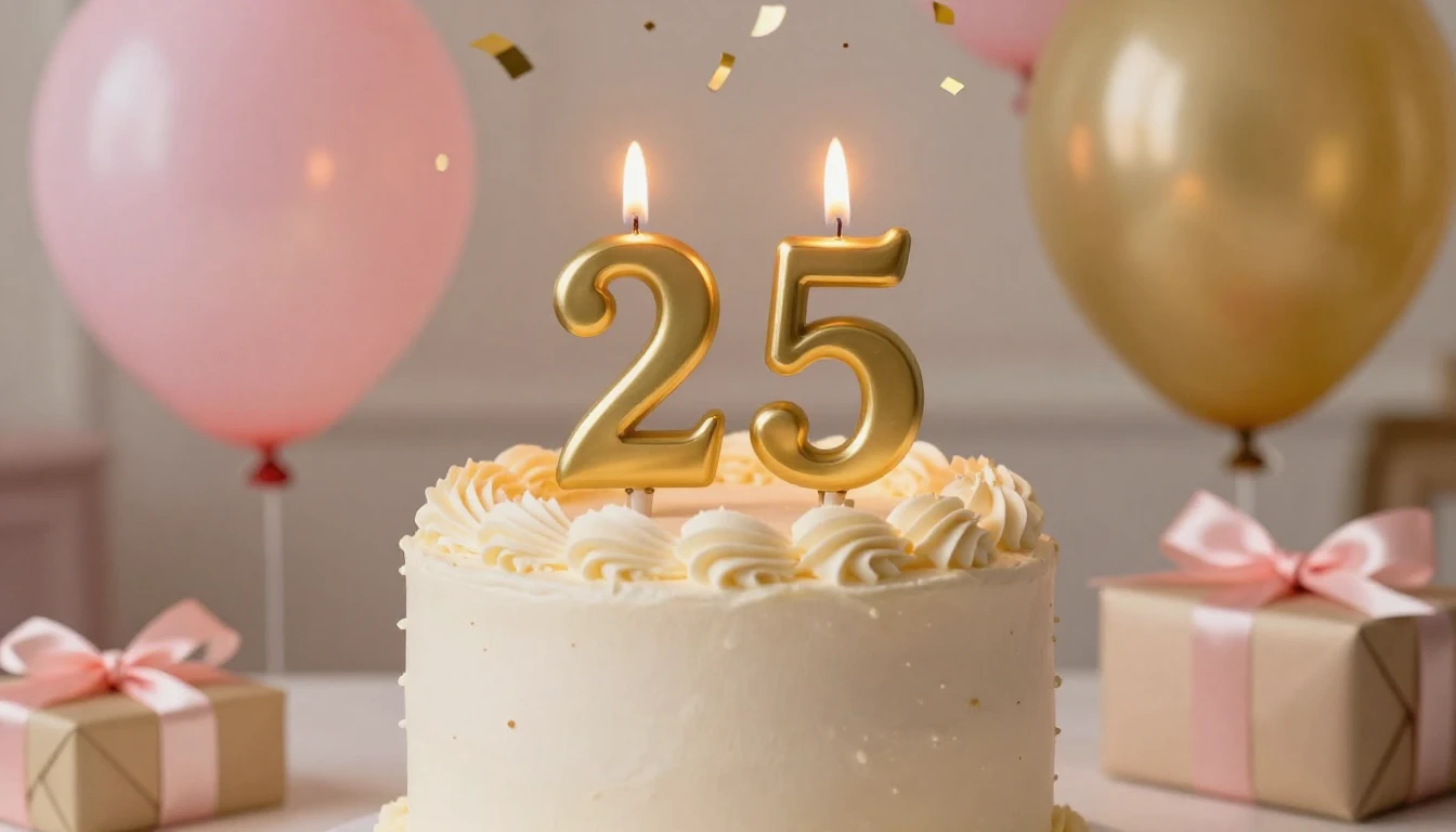 A warm and celebratory image featuring a beautiful birthday ...