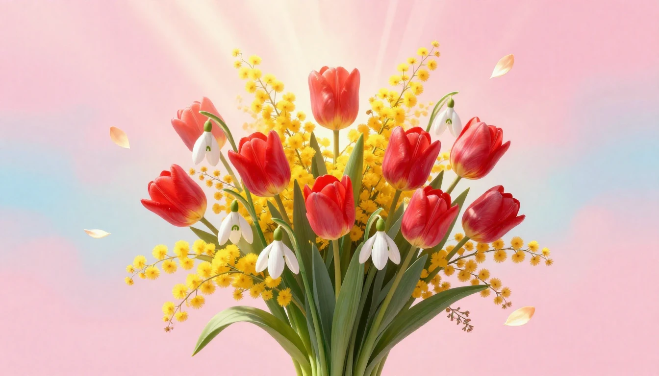 A beautiful and festive concept art for International Women'...