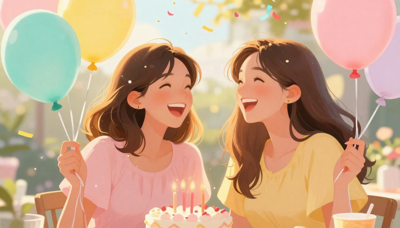 A warm and vibrant illustration celebrating female friendshi...