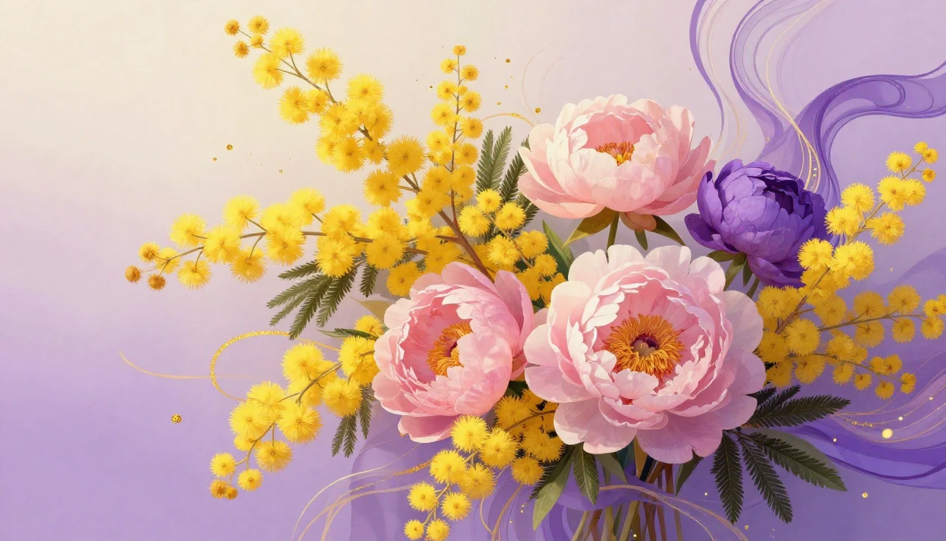 A vibrant and sophisticated digital art piece celebrating fe...