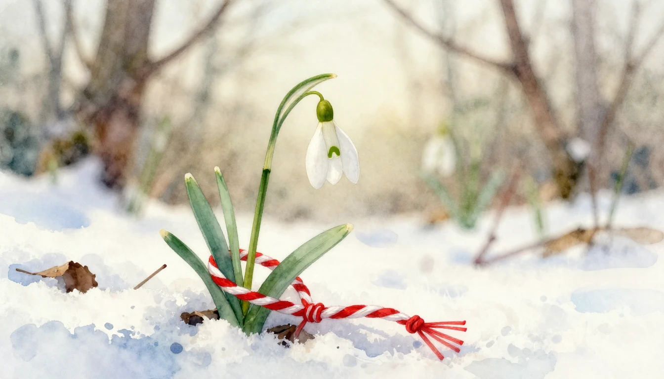 A delicate watercolor painting capturing the essence of earl...